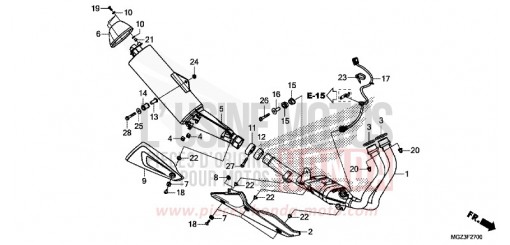 EXHAUST MUFFLER CBR500RAD de 2013